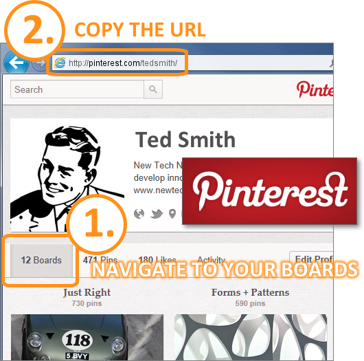 Email Signature - Get Pinterest URL