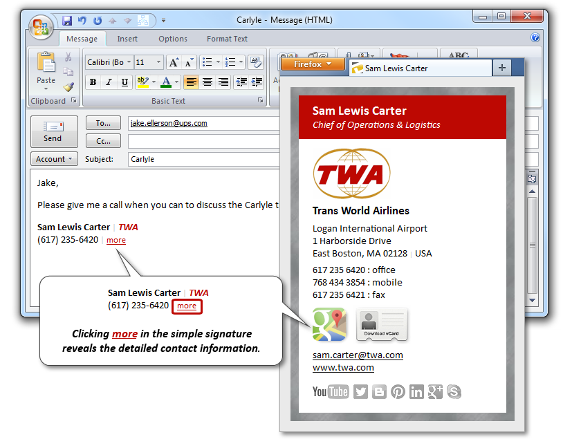 Two Tier TWA Email Signature for Business