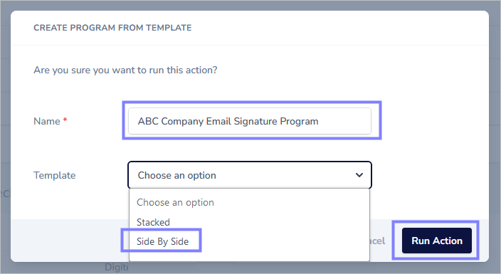 email signature create program from template