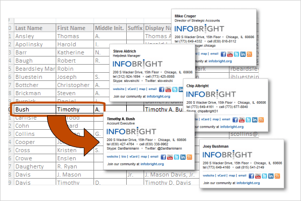 email signature batch production from spreadsheet