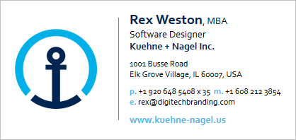 Kuehne + Nagel Email Signature