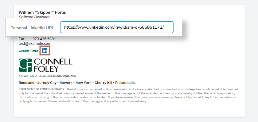 Email Signatures Personal LinkedIn URL
