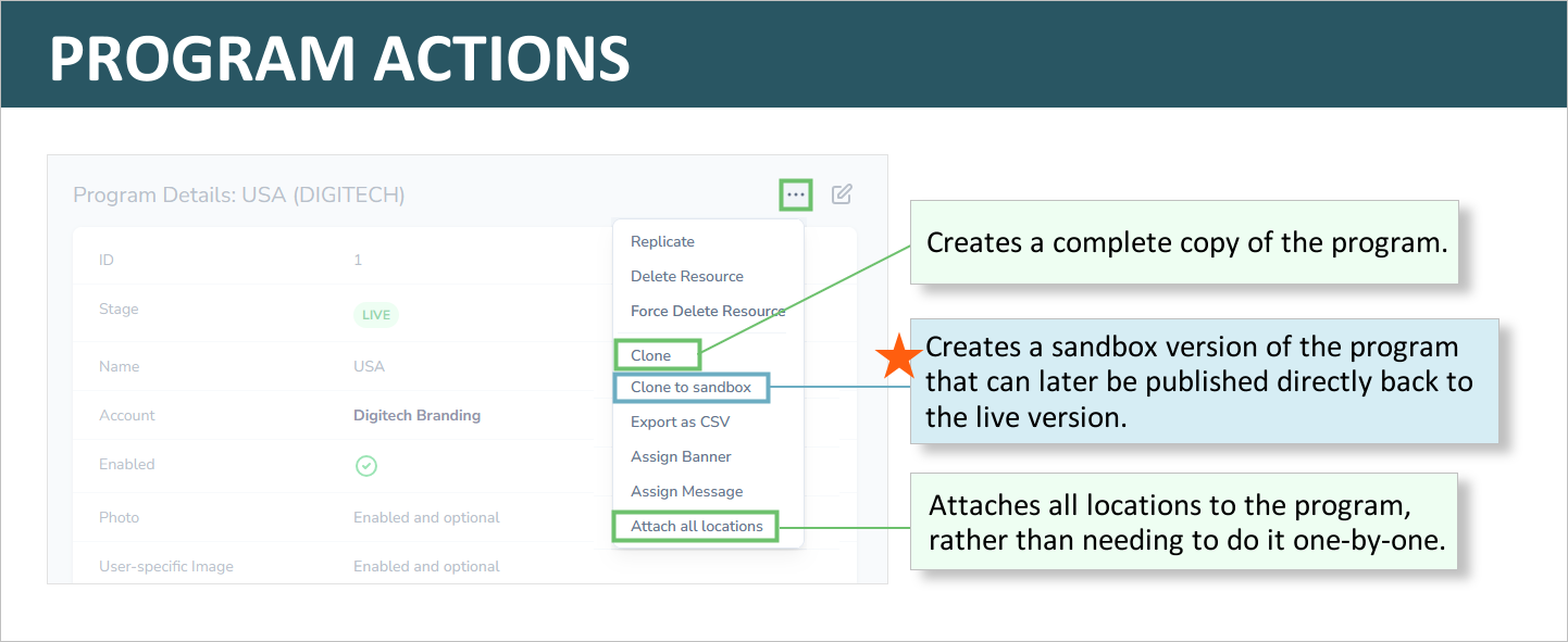 email signature program actions