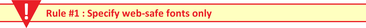 use web safe fonts